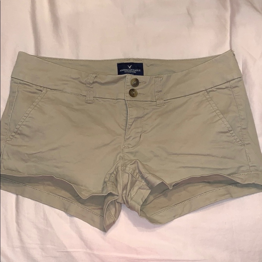 Tan American Eagle shorts